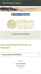 Mobile Screenshot of coran-francais.com